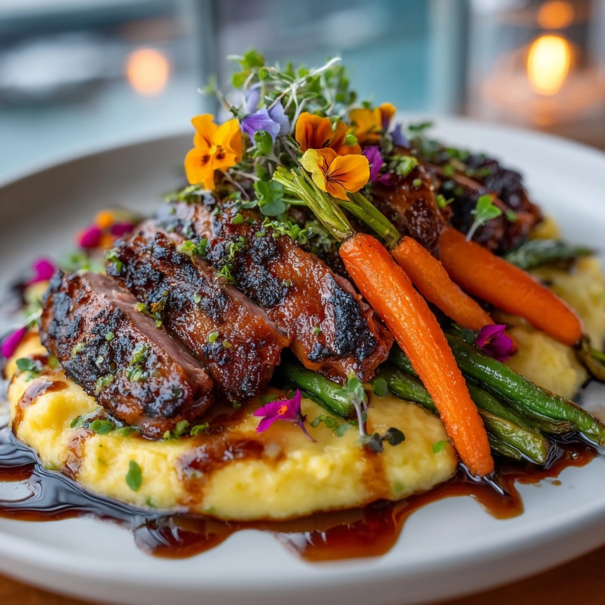 Crépuscule recette vidéo: Une assiette savoureuse, évoquant la chaleur et la douceur d'un dîner parfait.