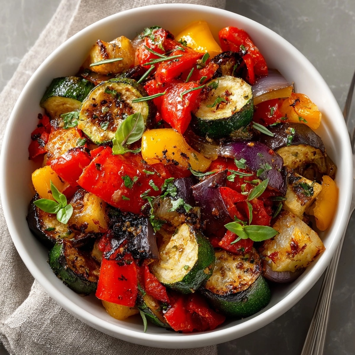 Golden Easy Oven Ratatouille: A simple, flavorful vegetable dish, bursting with Mediterranean sunshine.