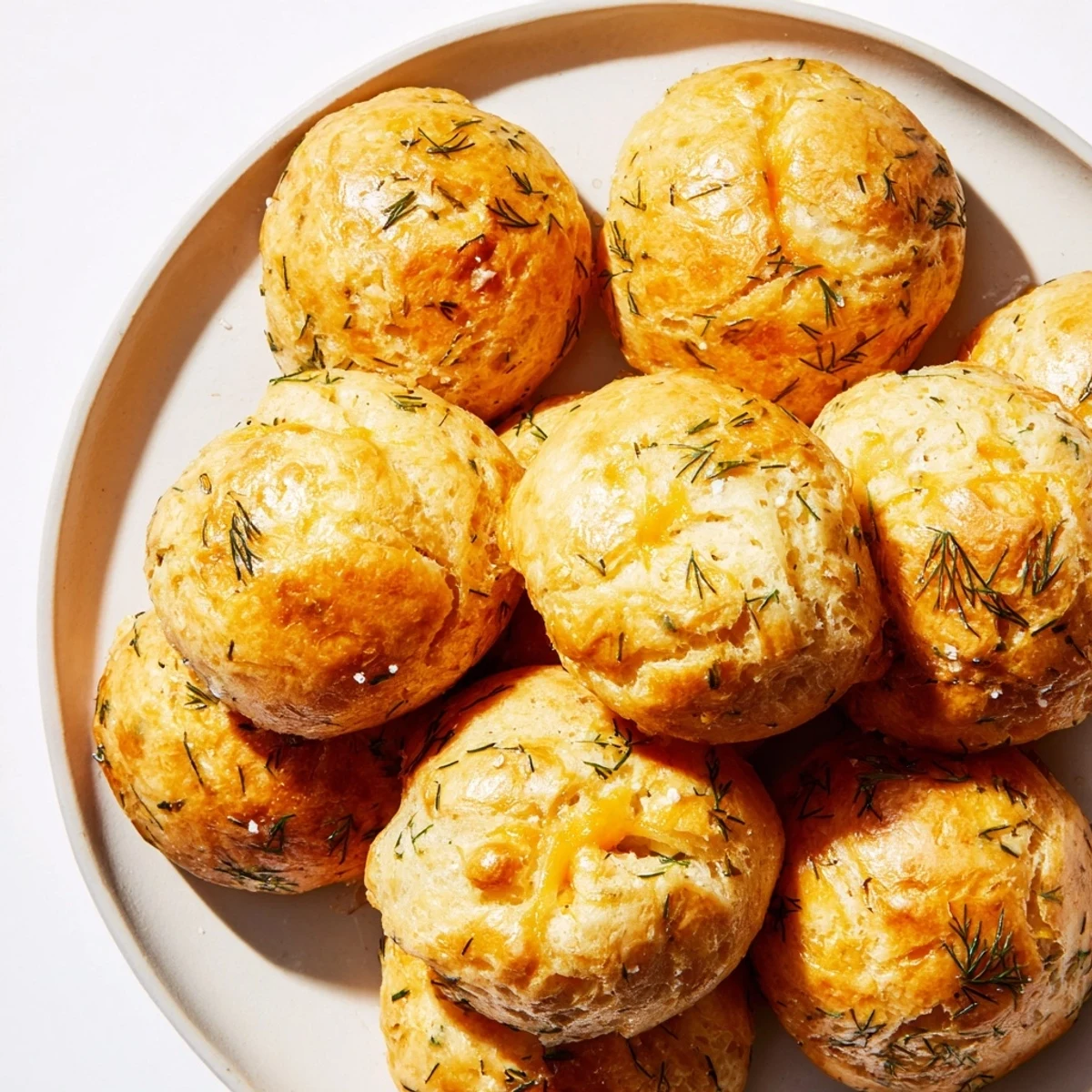 Delicious Dill Pickle Gougère Puffs, golden and flaky, perfect for lively gatherings.  
