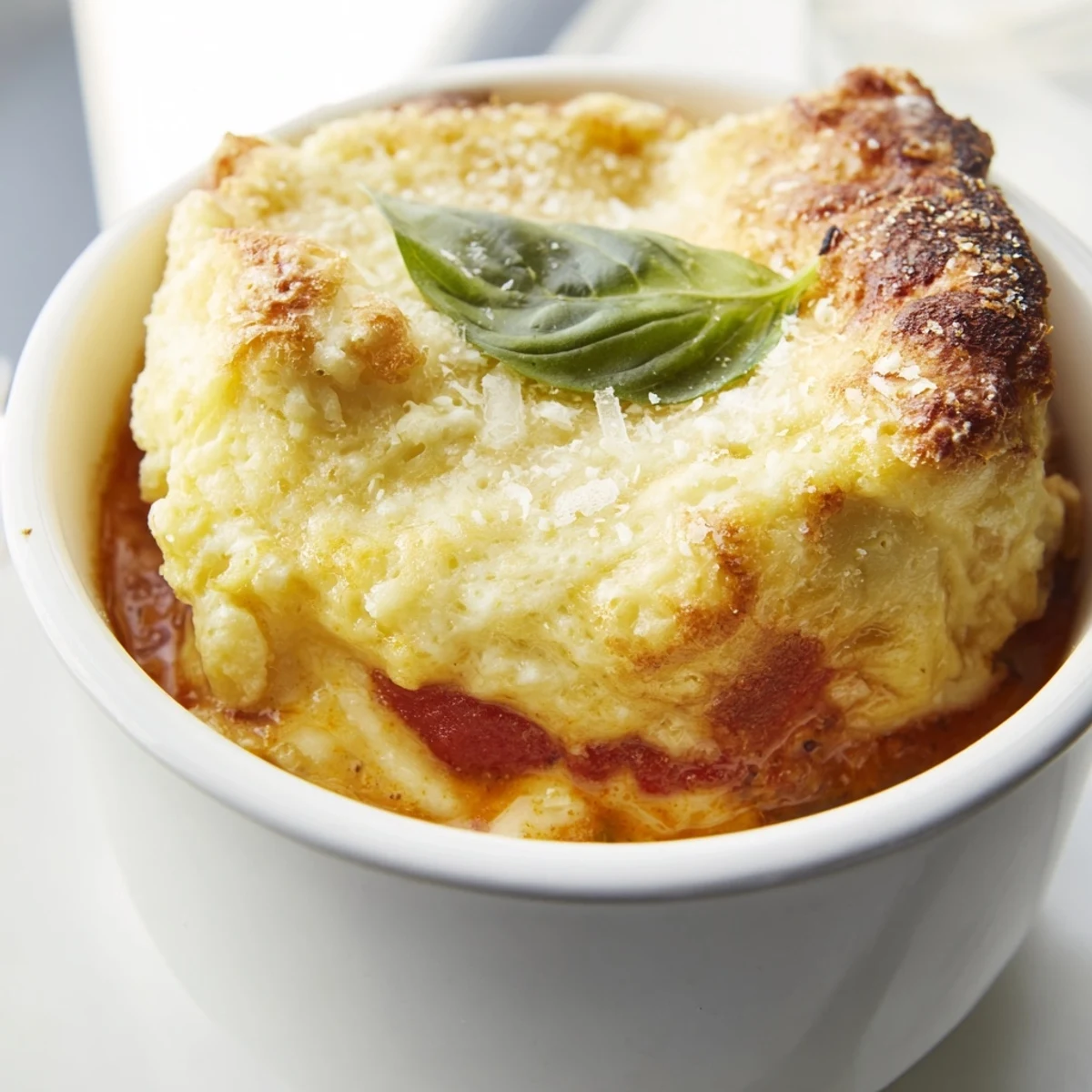 Cheese Soufflé Lasagne Soup Bowls