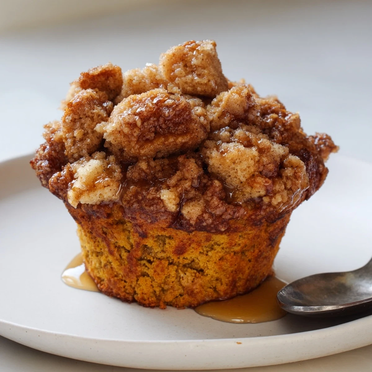 Fluffy pumpkin muffins featuring delicious cinnamon flavor, perfect for autumn snacking.  
