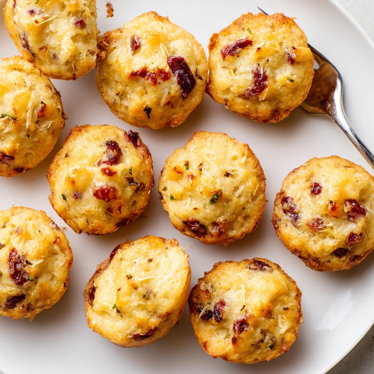 Madeleines aux cerises martini, parfaites apéritifs pour accompagner un cocktail pétillant.
