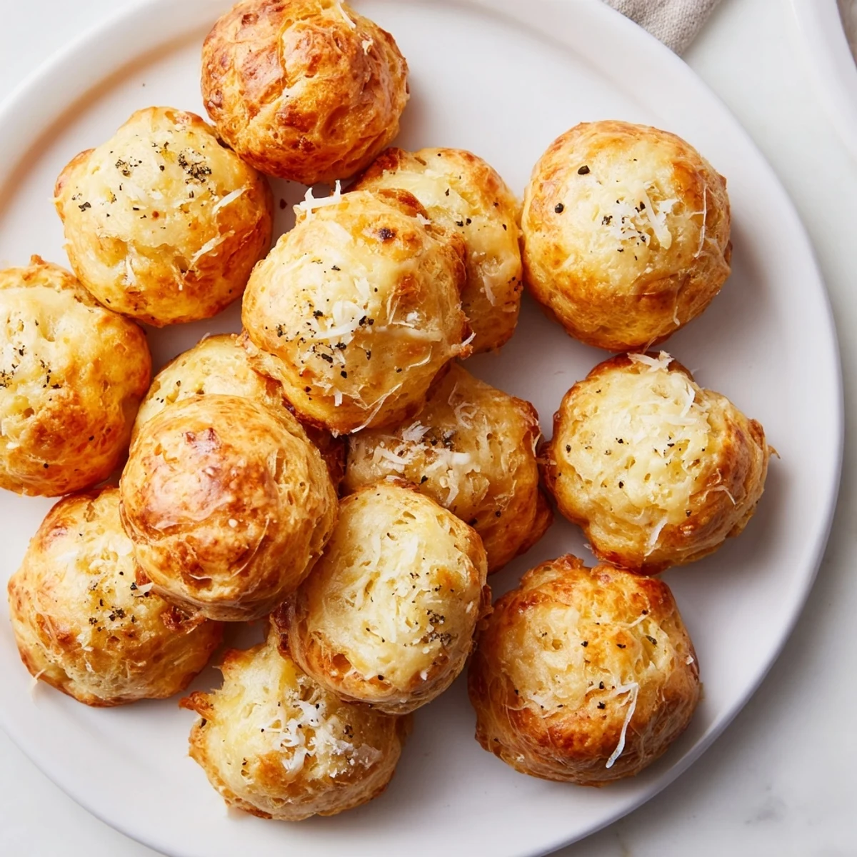 Gougères légères et aérées garnies de fromage Gruyère, idéales pour un apéritif élégant.  
