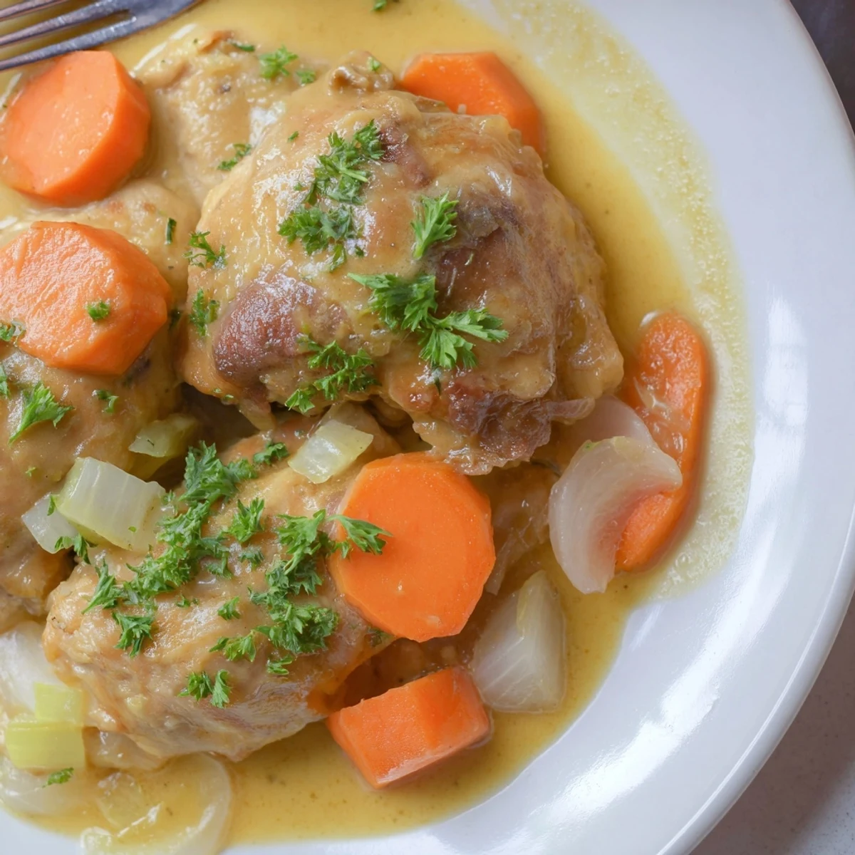 Poulet sauce bière herbes