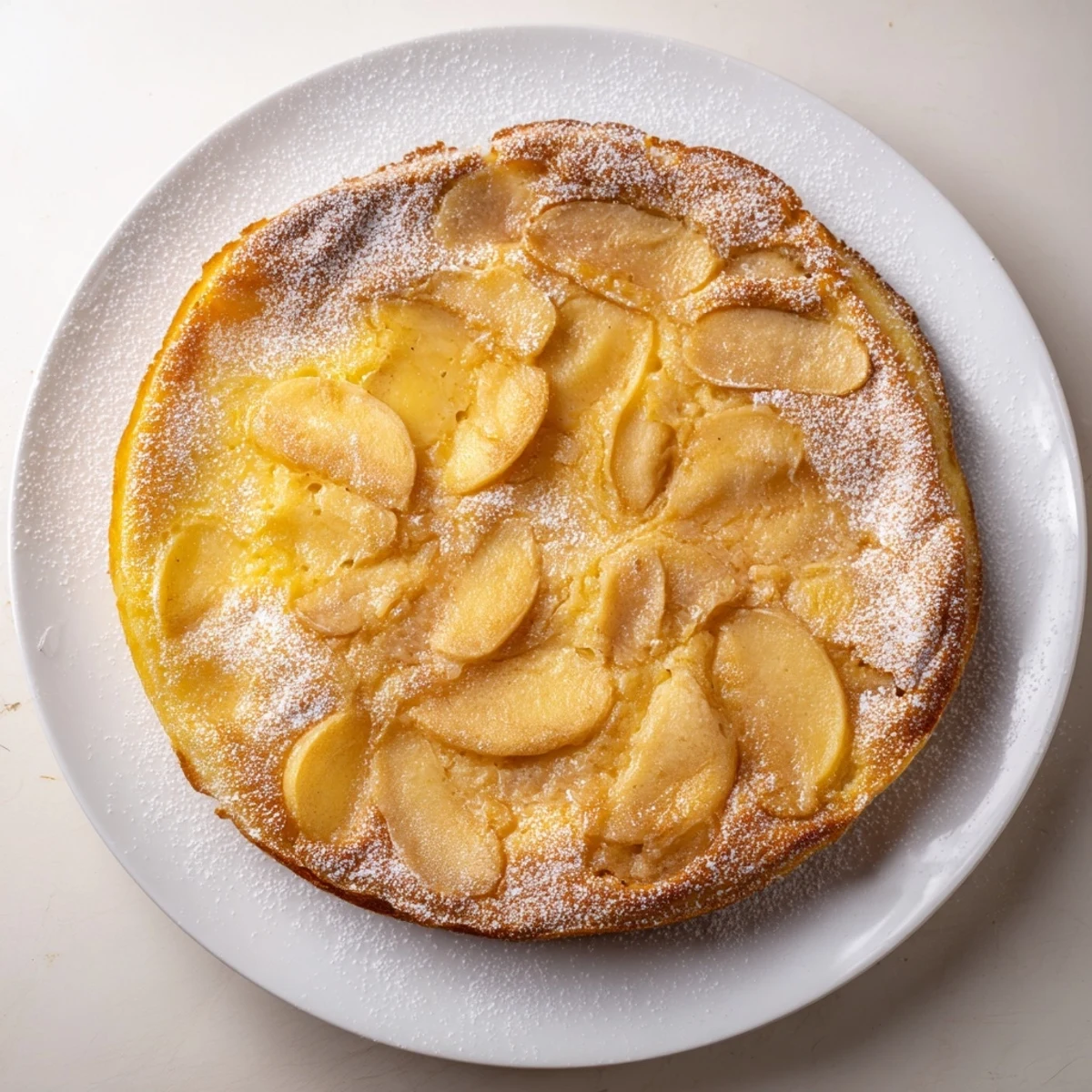 A baked Apple or Pear Clafoutis, with a dusting of powdered sugar, is a perfect dessert.