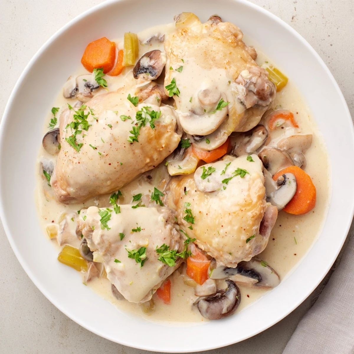 Poulet Fricassee Cremeux