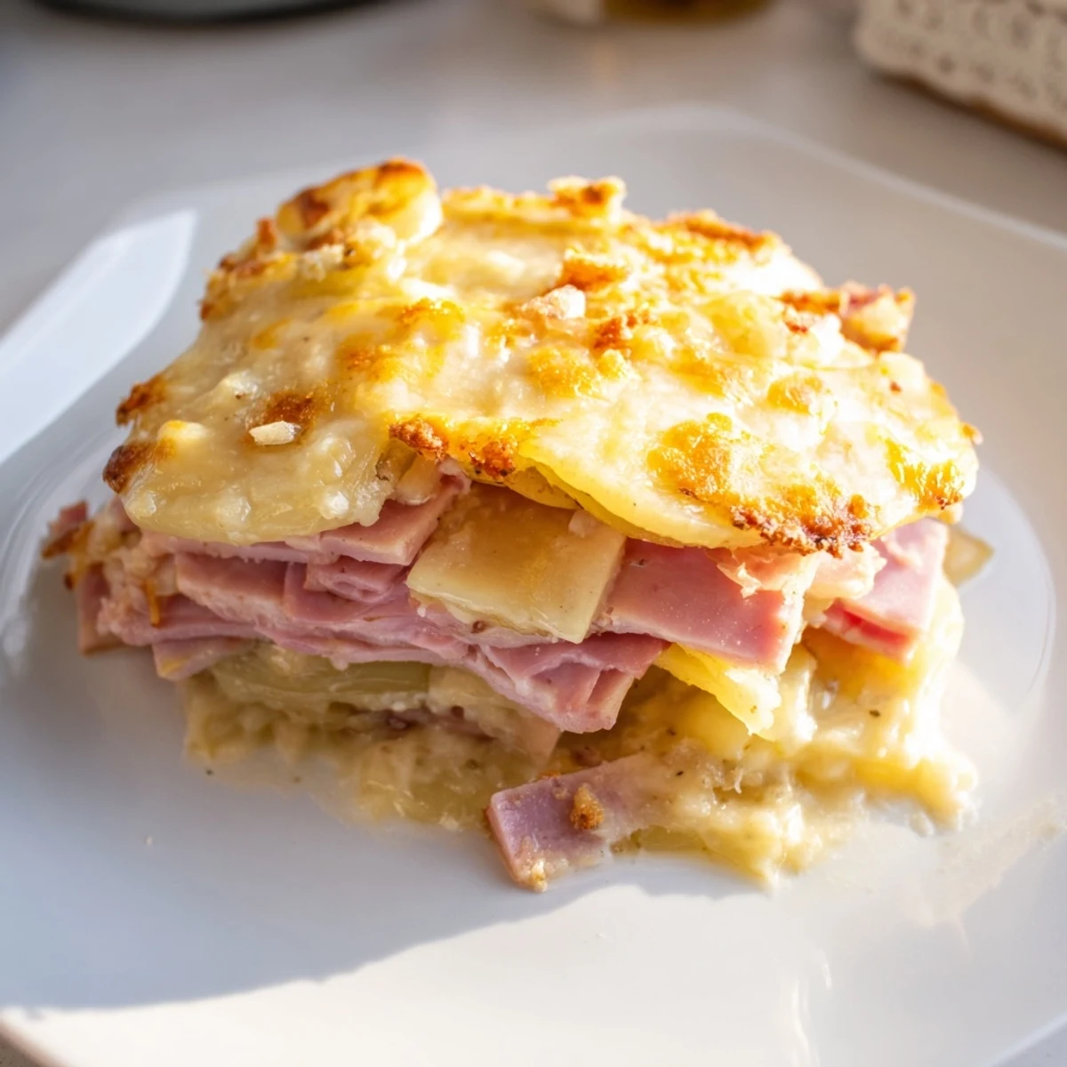 Gratin jambon fromage parisien