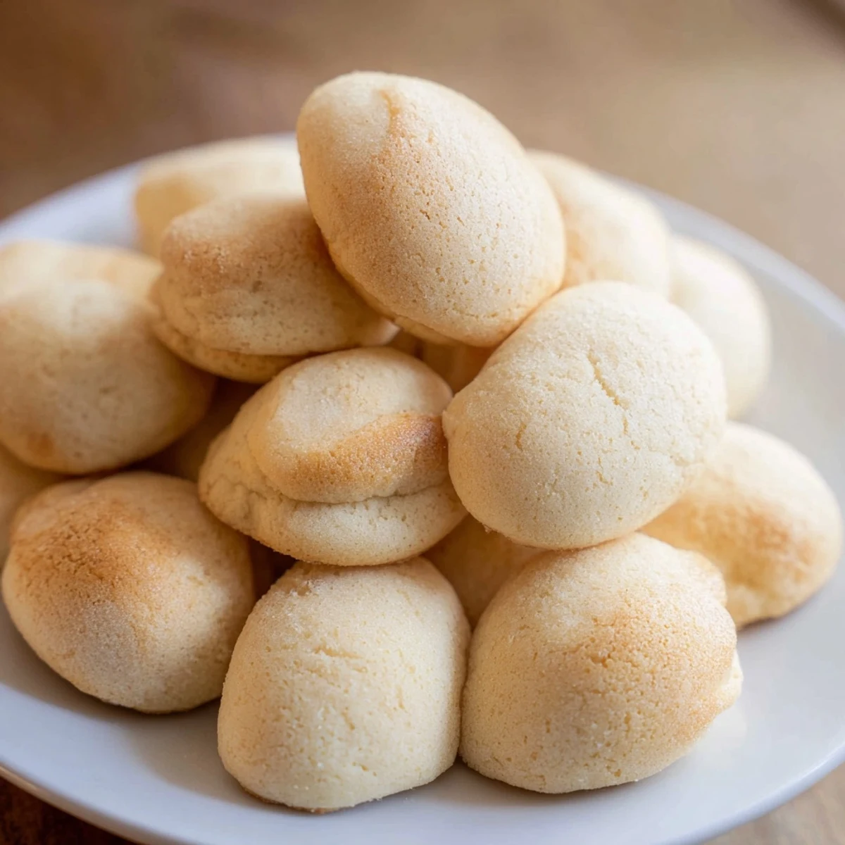 Freshly baked lightened Oyster Cream Crackers, golden-brown and ready to serve with creamy clam chowder.