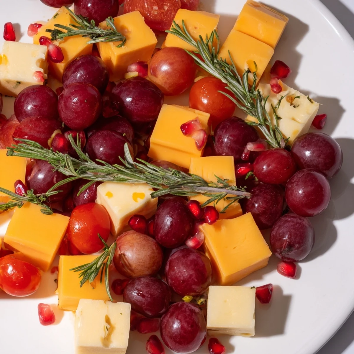 A festive Christmas Stocking Snack Tray overflowing with cheeses, fruits, and crackers for sharing.