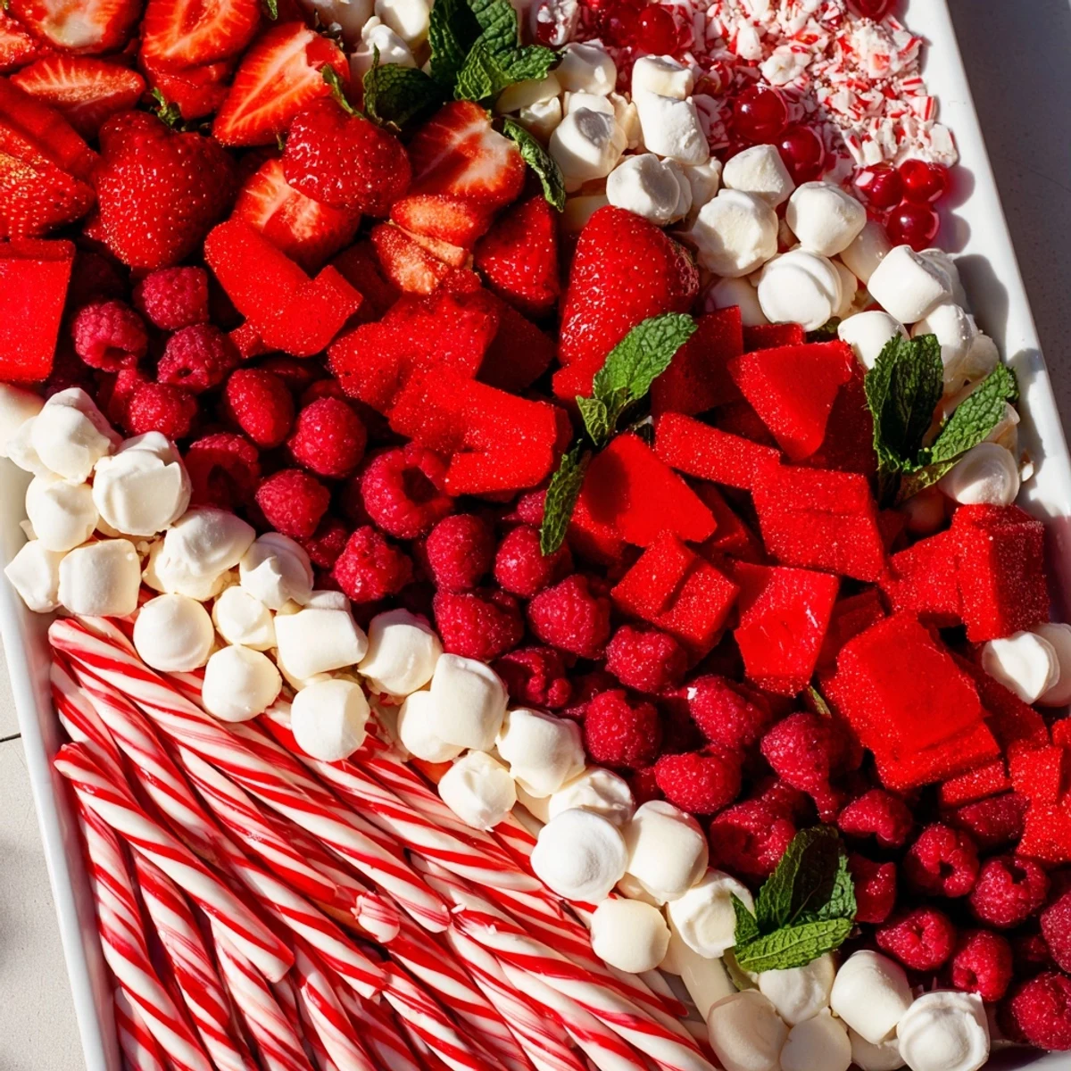 Candy Cane Striped Platter