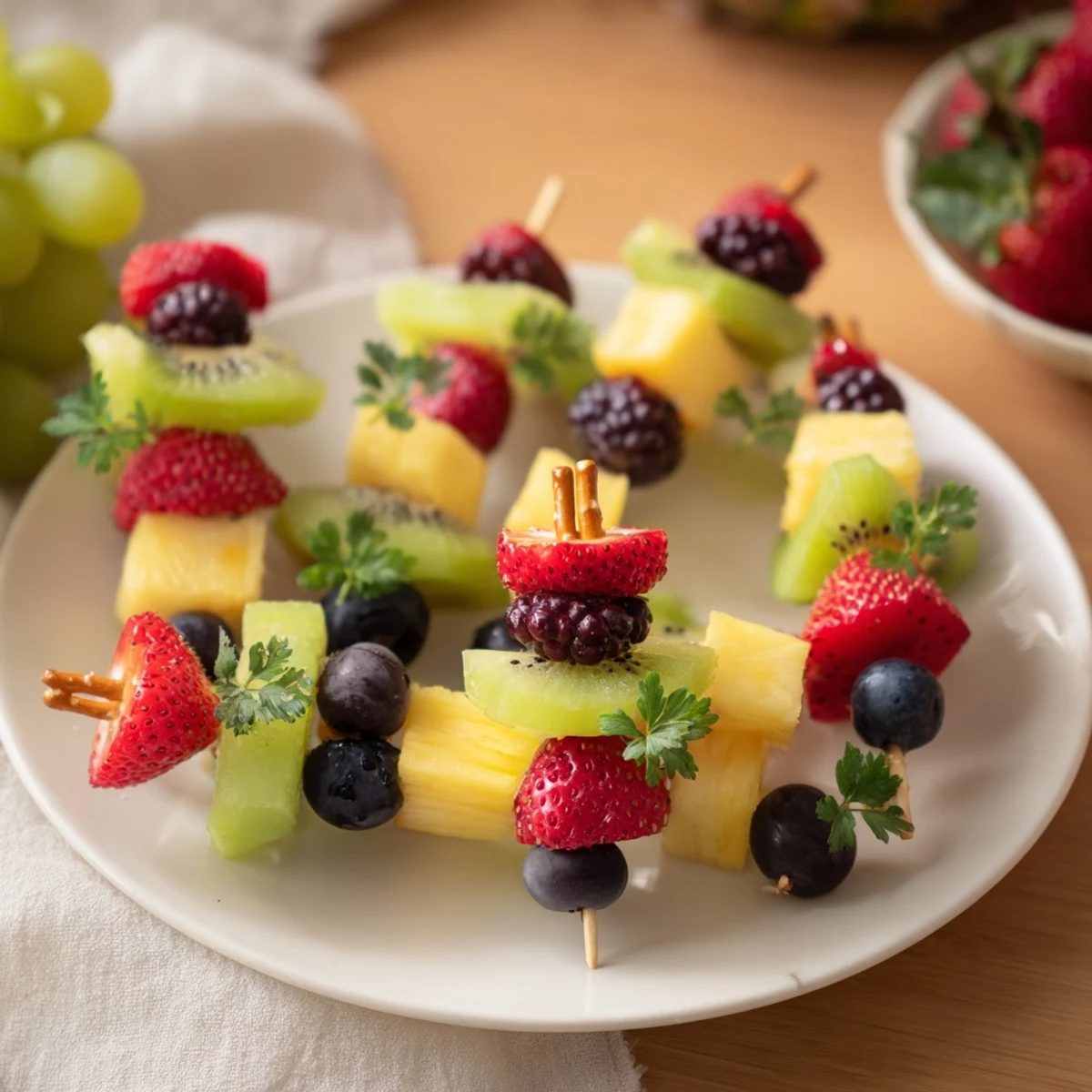 Une belle présentation du mélange de fruits d'ornement, décoré pour ressembler aux décorations de vacances festives.