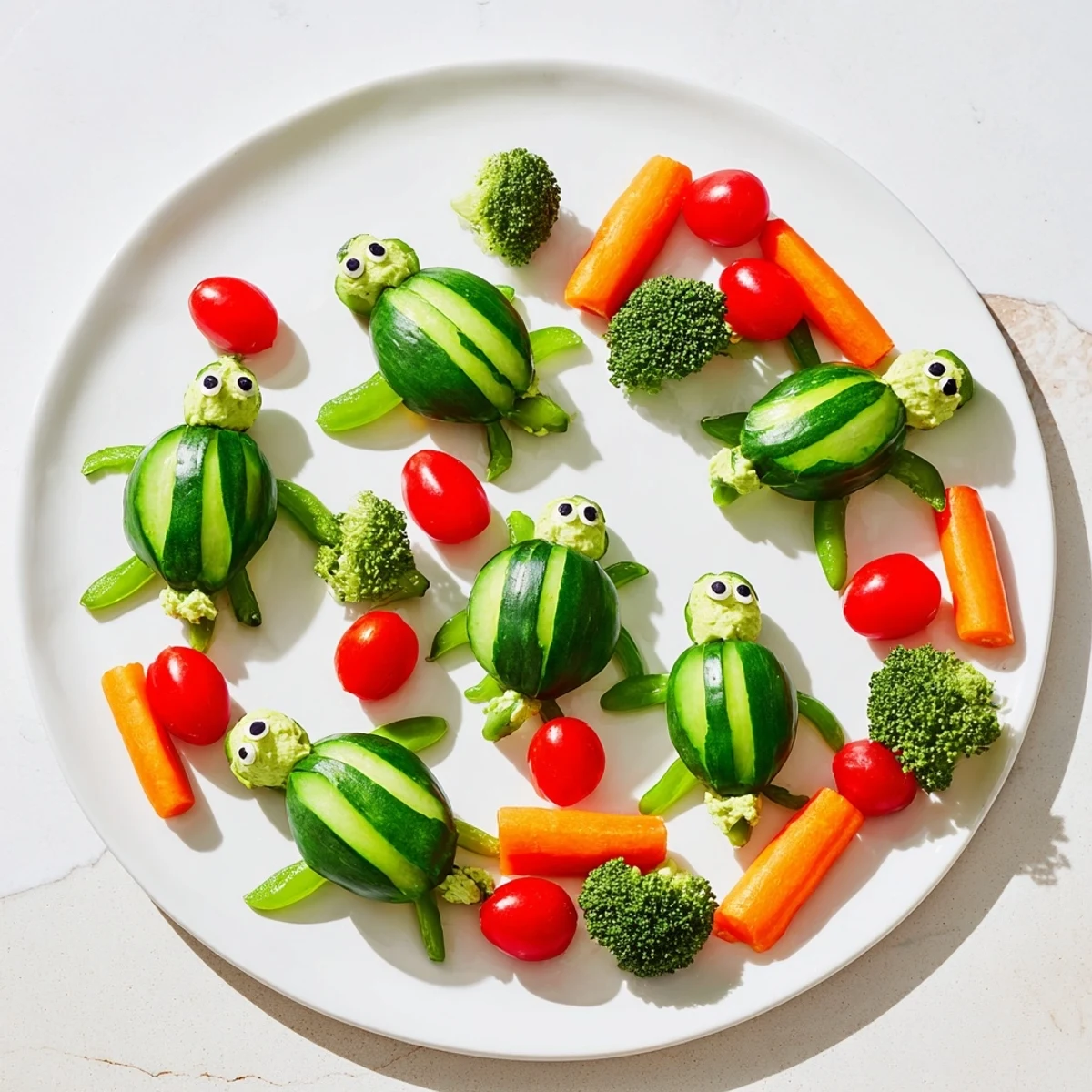 See the delightful cucumber “shells” of the Slow & Savory Turtle Crudités, a healthy, party-perfect treat.