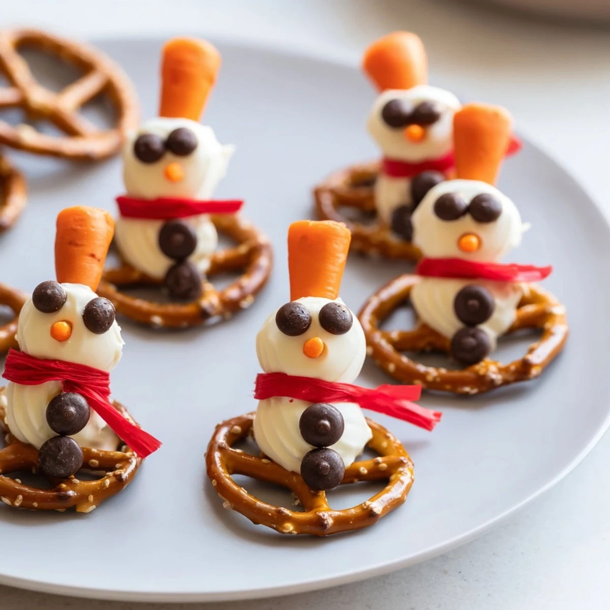 Pretzels hommes neige festifs