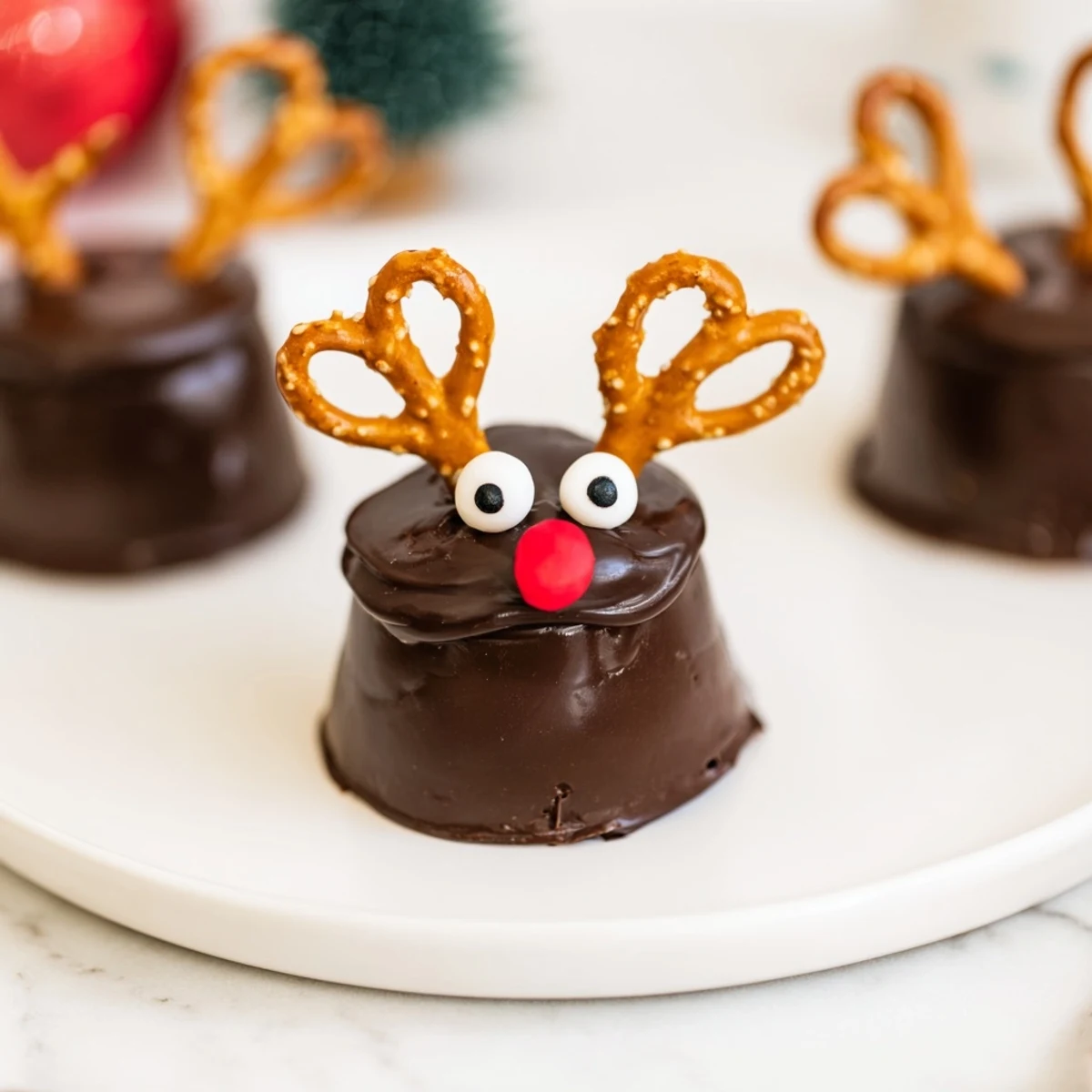 Chocolate Reindeer Pudding Cups