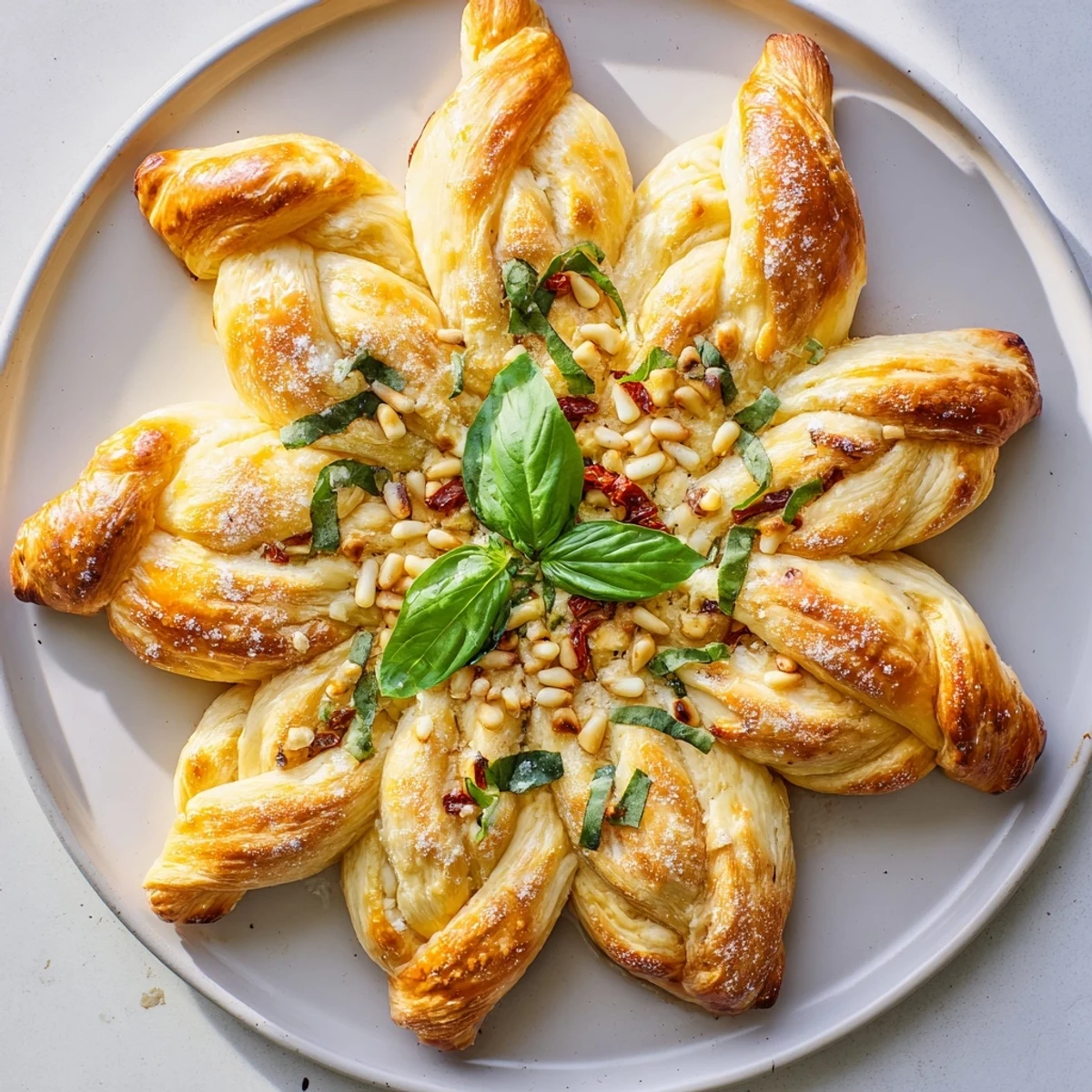 Pâté feuilleté poinsettia festif