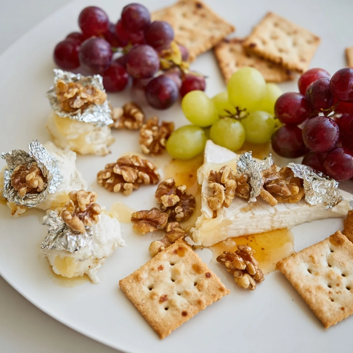 Grapes silver cracker platter