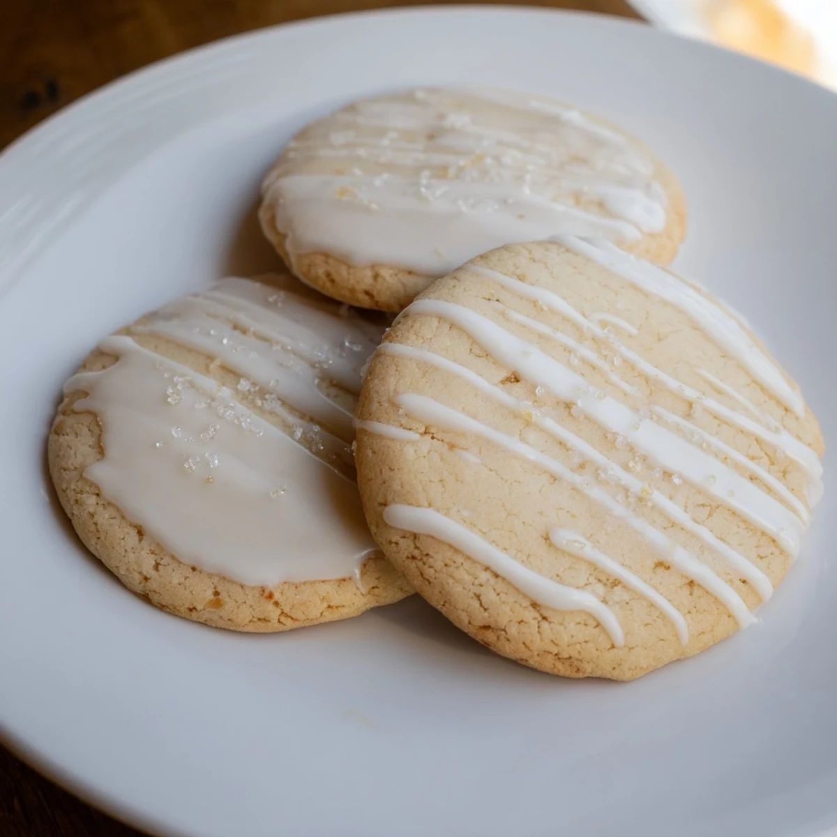 Holiday cookies with icing drizzle