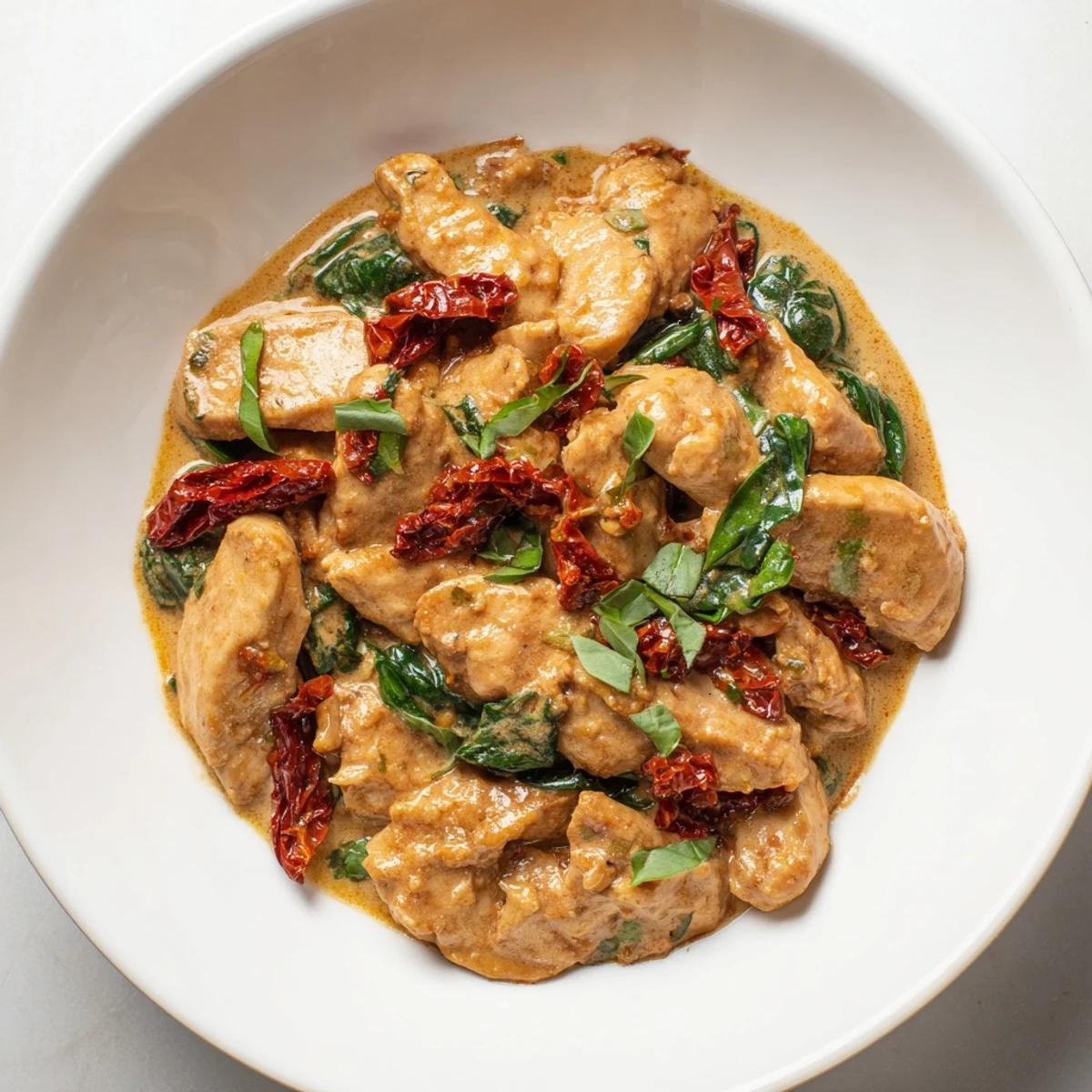 Poulet crémeux tomate séchée