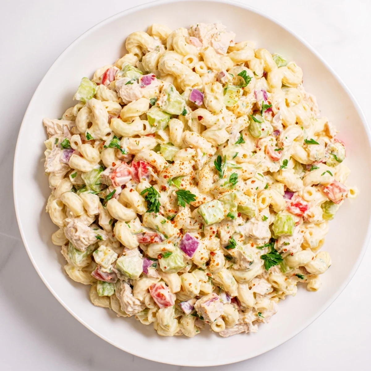 Salade Macaroni Poulet Fêtes