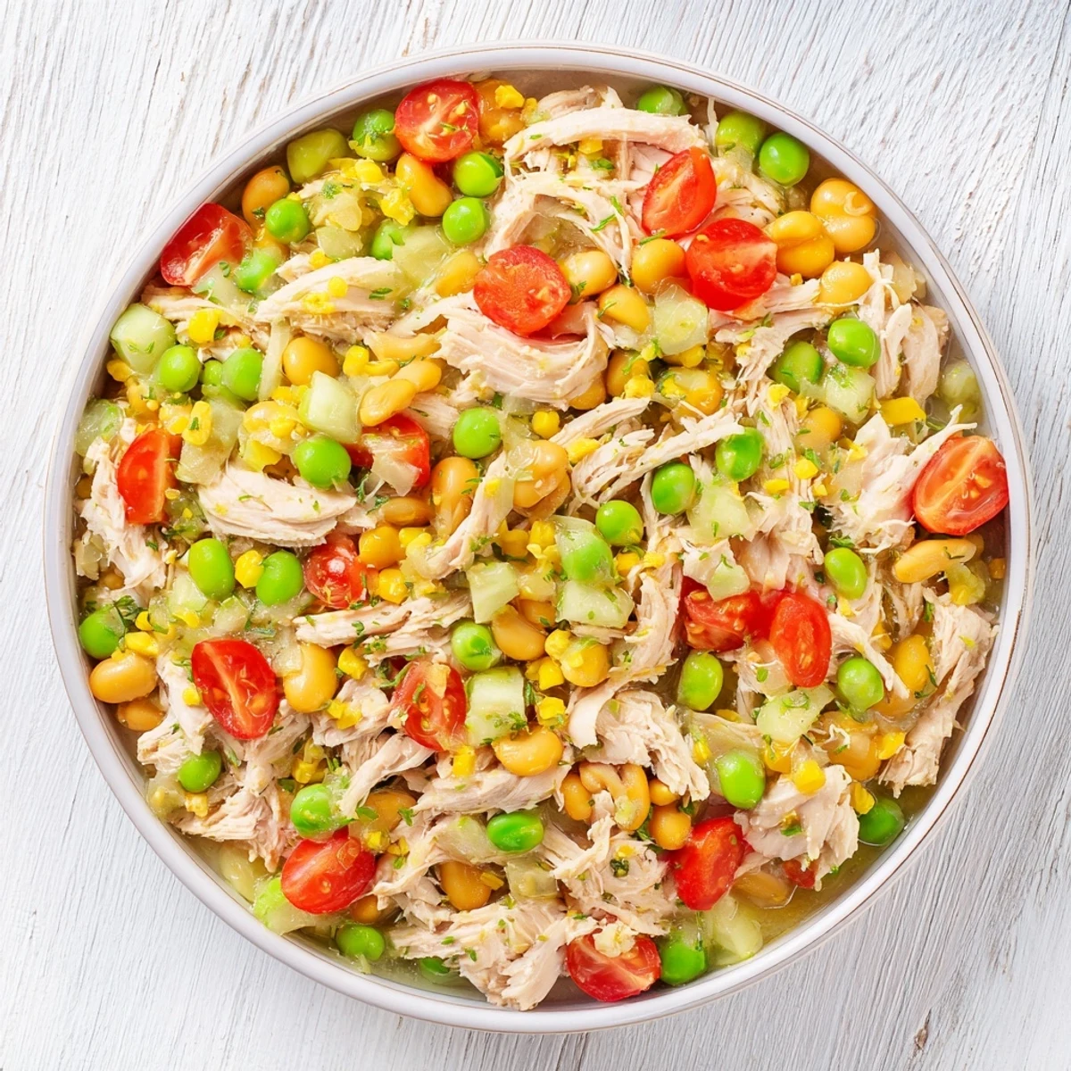 Salade dense haricots poulet citron