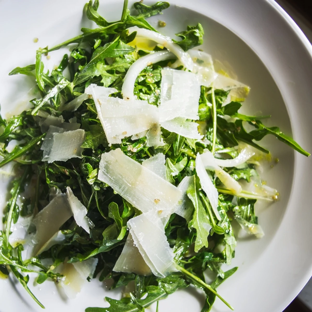 Salade roquette citron parmesan