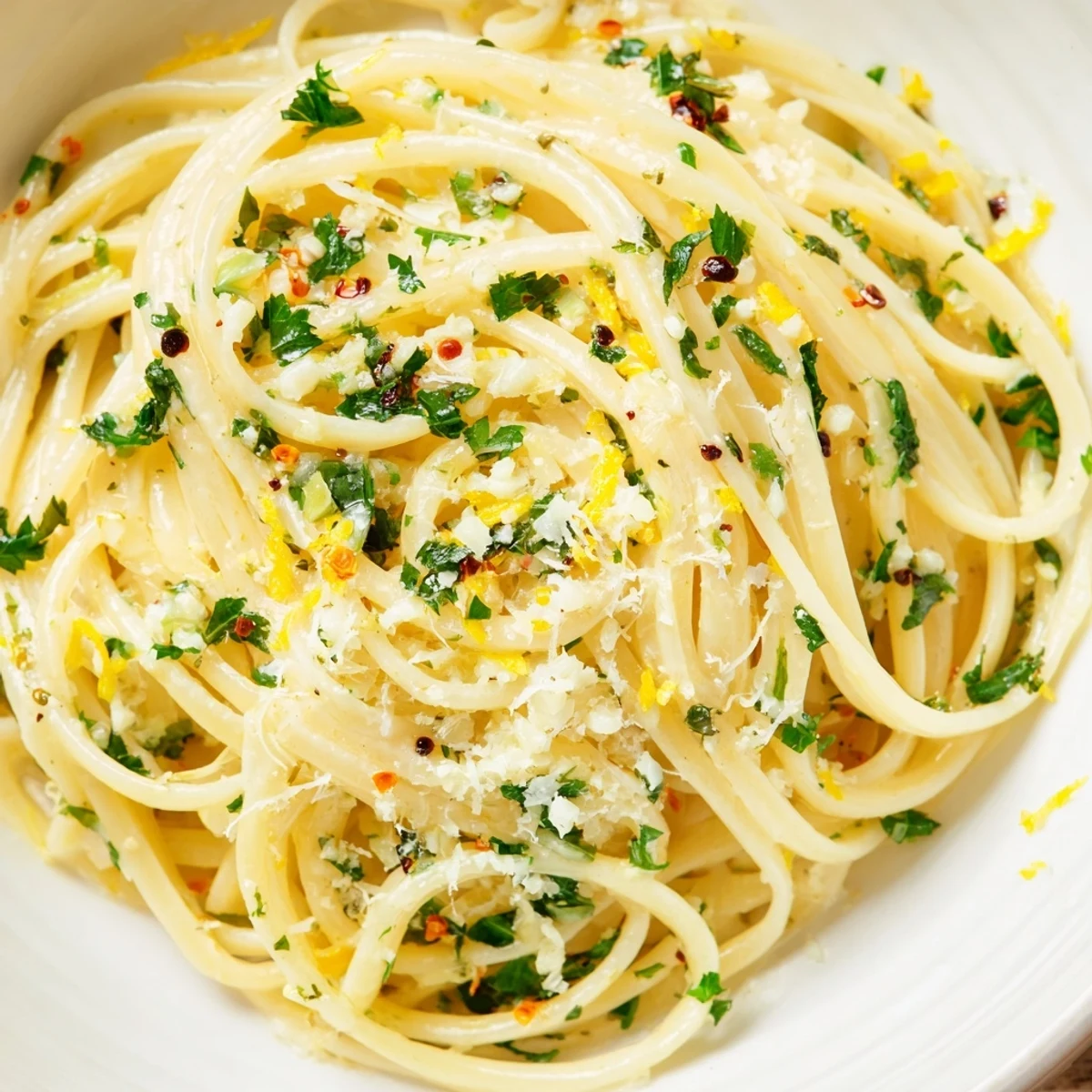 Here are the 3 ALT texts for the Garlic Butter Linguine recipe:
