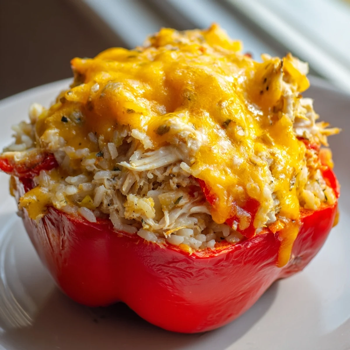 Poulet farci poivrons fromage