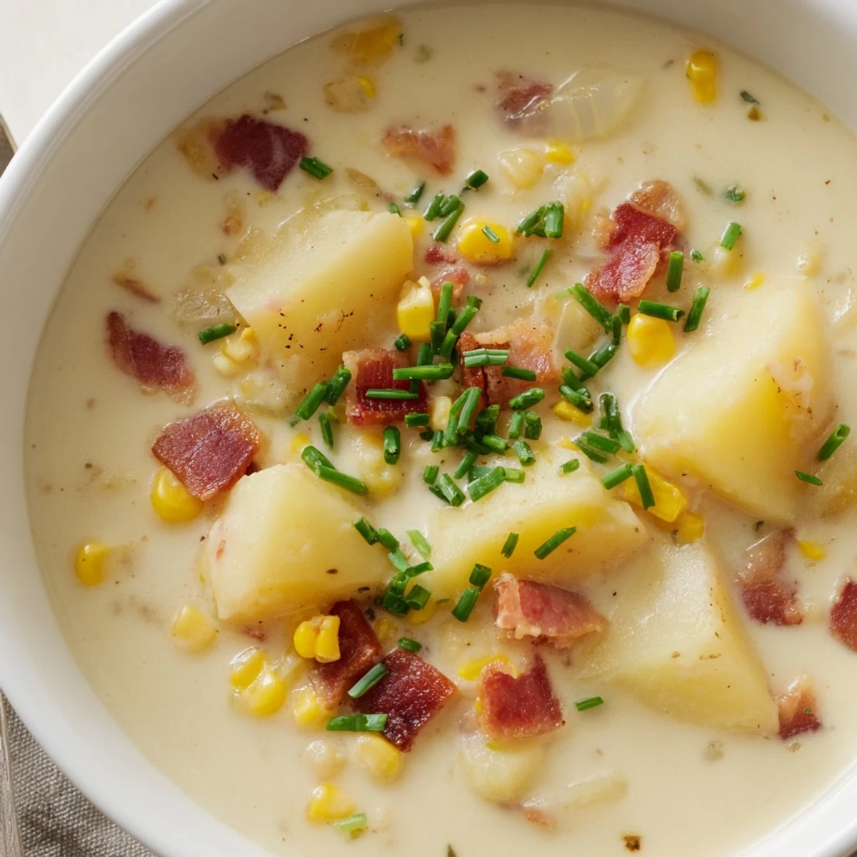 Soupe maïs pommes de terre