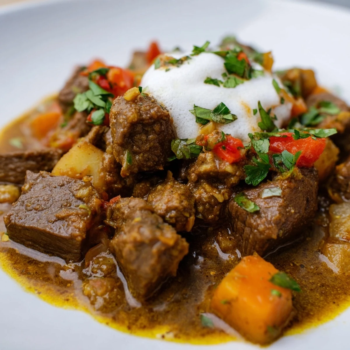 Yemeni Saltah épicé viande