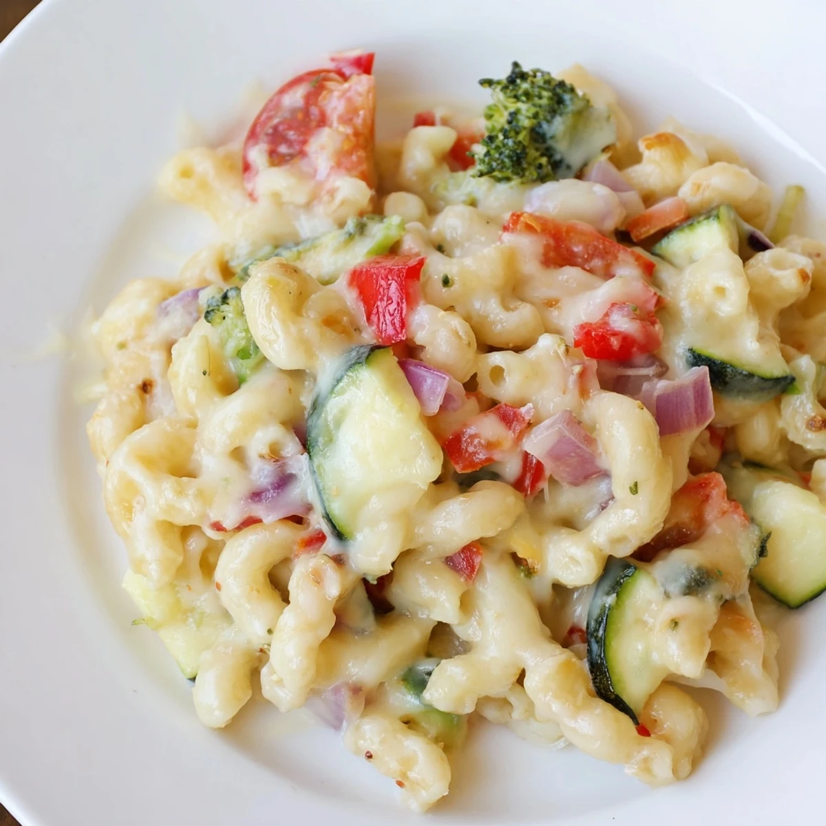 Macaroni fromage légumes rôtis