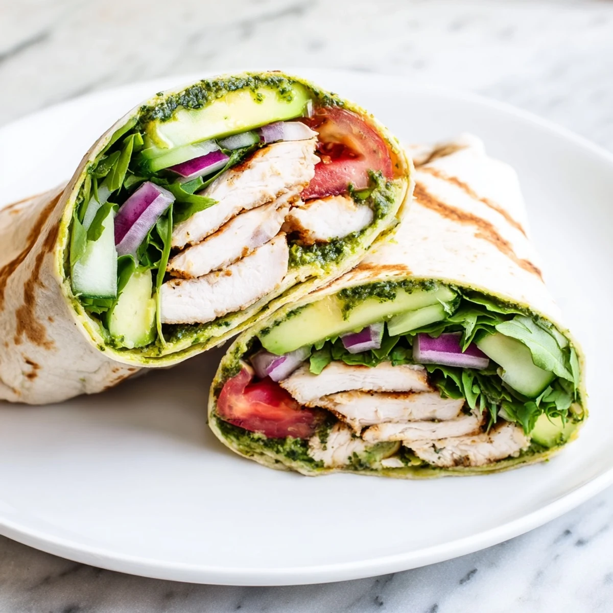 Chimichurri chicken wrap frais