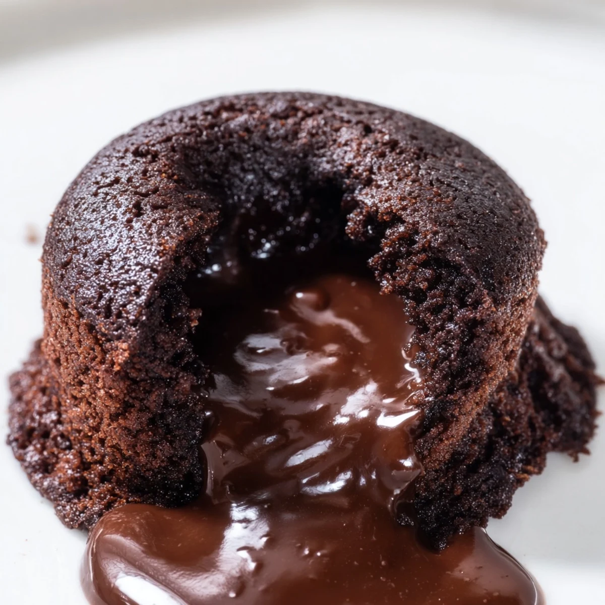 Vue en gros plan sur des Chocolate Lava Cakes avec Espresso accompagnés d'une boule de crème glacée à la vanille fondant délicatement.