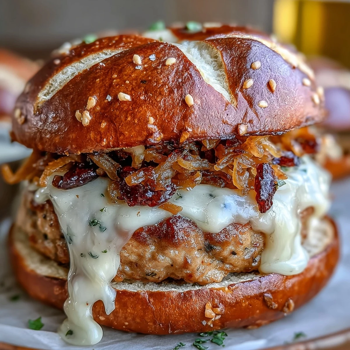 Salade de pommes de terre athénienne garnie de thon, olives Kalamata, feta et cornichons sur fond de laitue croquante.
