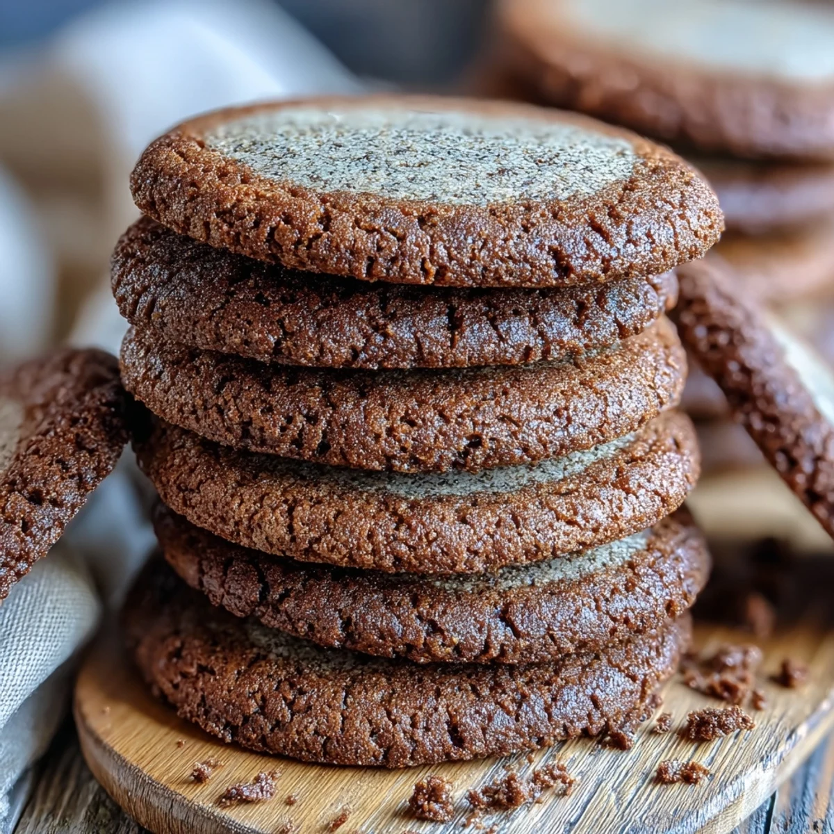 Hojicha Cookies croustillantes et dorées au parfum fumé, présentées sur une table en bois avec une tasse de thé vert matcha.