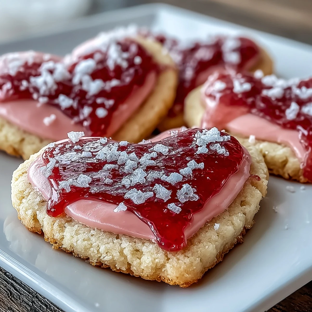 Biscuits sucre fraise Saint-Valentin