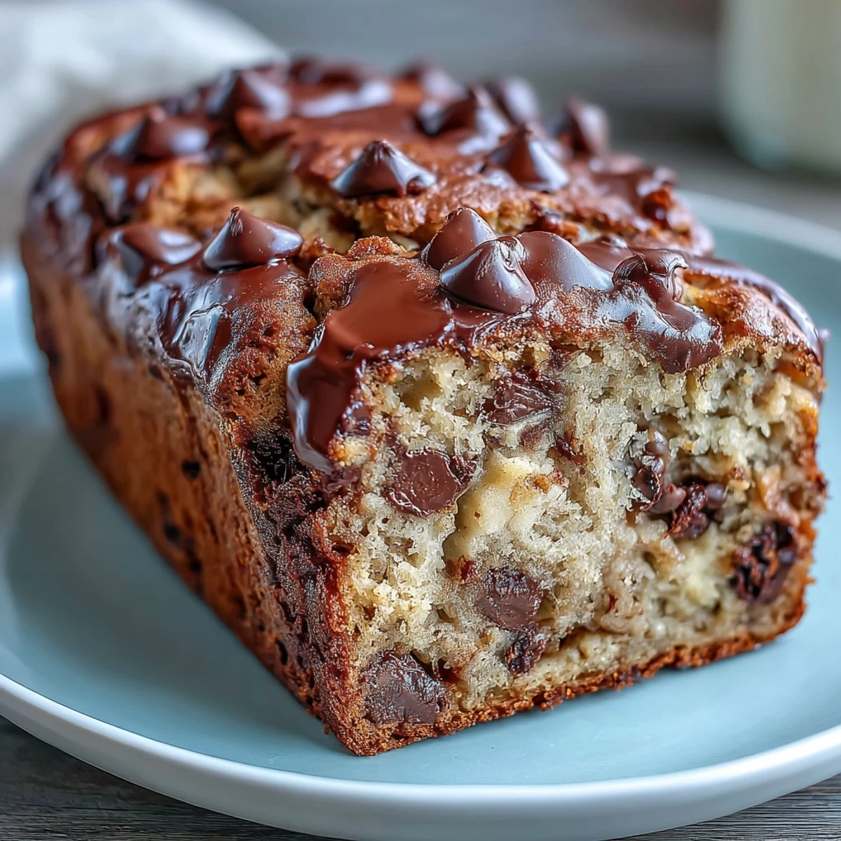 Un pain à la banane riche en protéines, naturellement sucré et garni de chocolat noir, idéal pour une pause gourmande et nutritive.  
