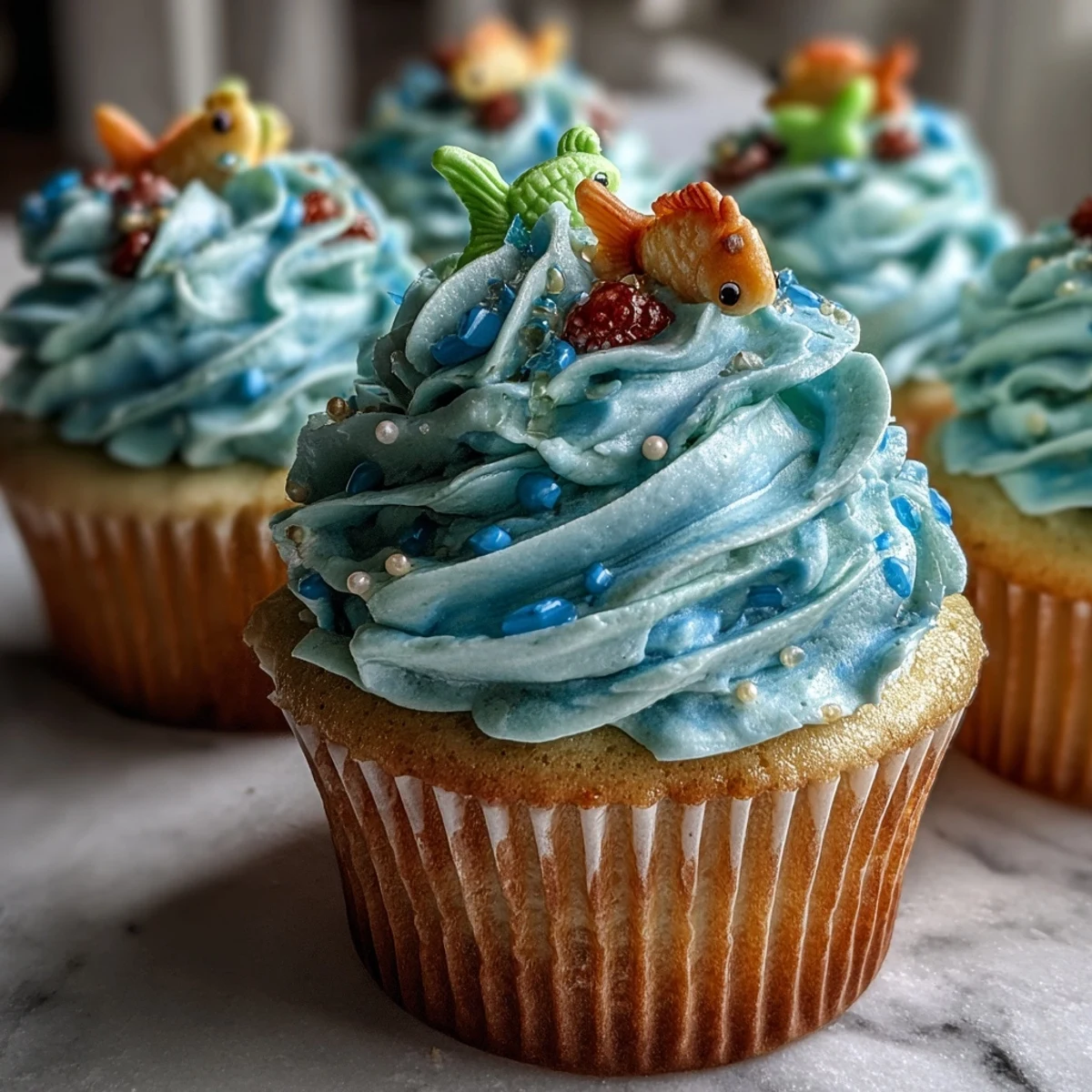 Zodiac Pisces Cupcakes Fish