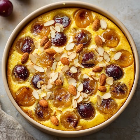 Une tarte aux fruits et noix.