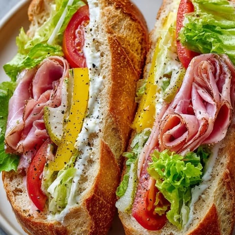 Close-up d'un délicieux sandwich baguette parisien rapide prêt à ravir vos papilles gustatives.