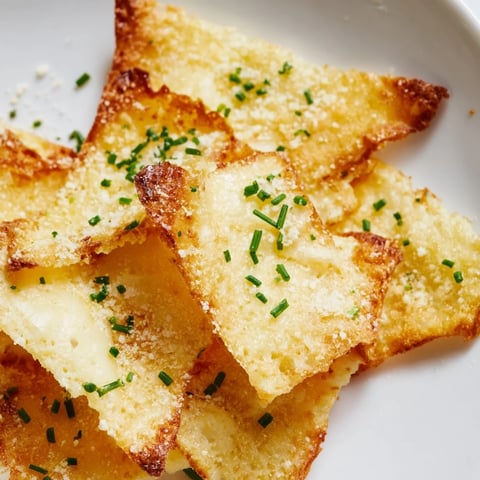Golden-brown Crispy Cottage Cheese Chips, a savory oven-baked snack, ready to eat.