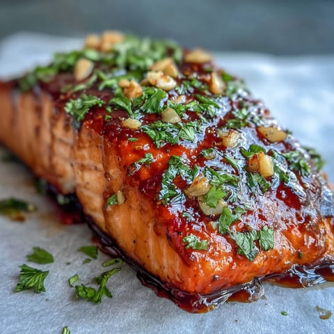 Côte de saumon Texas Roadhouse Style Baked Salmon rôtie avec un glaçage au miel et à la moutarde Dijon.