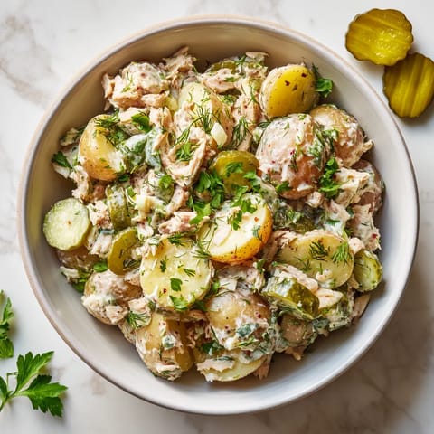 Une assiette contenant une salade de légumes et de viande.