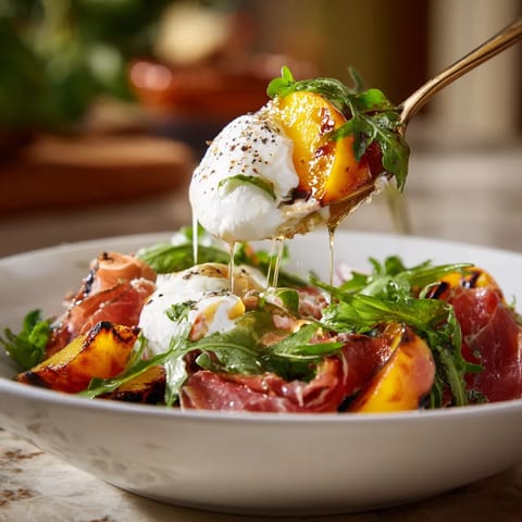 Une assiette de salade avec des légumes et des œufs.