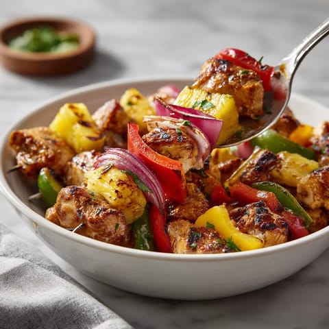 Une assiette de nourriture contenant des légumes et des viandes.