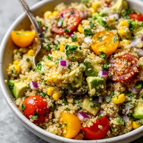Une assiette de salade contenant des légumes et des graines.