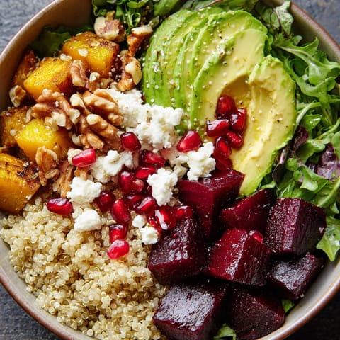Une salade composée de pommes, de noix, de laitue, de pamplemousses, de la viande de poulet et de laitue.