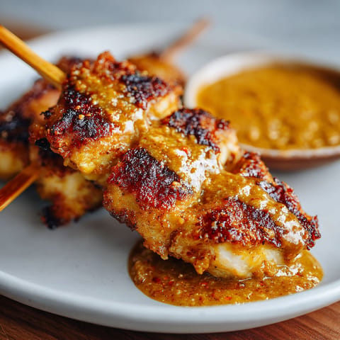 A plate of food with a sauce on it.