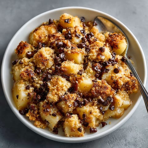 A bowl of food with a spoon in it.