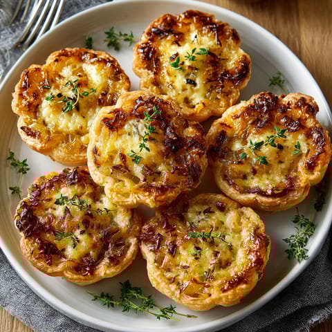 A plate of four cheese and herb filled pastries.