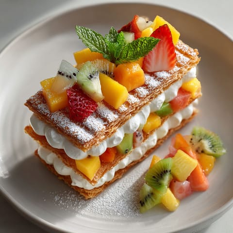 A plate of fruit with a white powder on top.